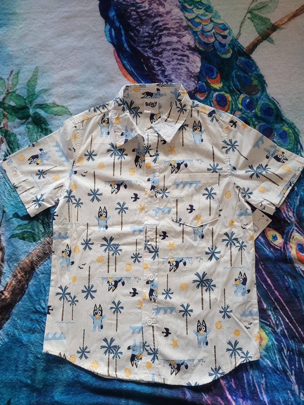 Brand New Kids Hawaiian  Bluey Button Up